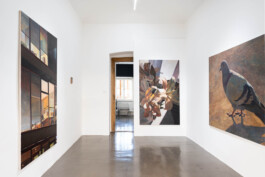 Vasil Artamonov, Monstera, oil on canvas, 2025, solo, show, Clauda, Prague, Art, Contemporary, photo by Lukas Havlena