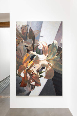 Vasil Artamonov, Monstera, oil on canvas, 2025, solo, show, Clauda, Prague, Art, Contemporary, photo by Lukas Havlena