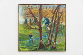 Simon Sykora_Unknown pleasures, 110 X 110 cm, oil on canvas, 2025, Clauda