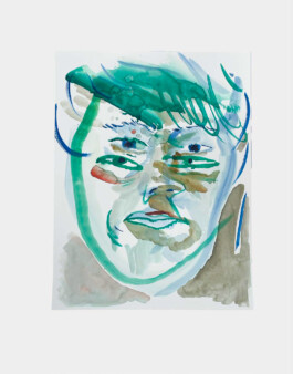 MARTIN GROCH, UNTITLED (FROM THE SERIES THEY ARE UGLY BECAUSE THEY ARE ANGRY) 24 X 30 CM, WATERCOLOR ON PAPER, 2025